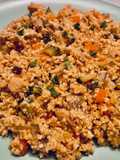 ‘Arroz’ frito de coliflor