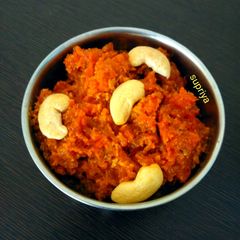 A picture of Microwave carrot halwa.