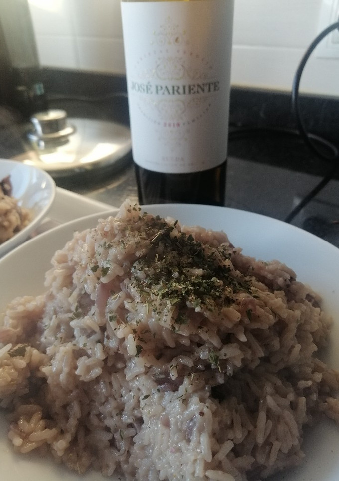 Una foto de Risotto de setas 🍷