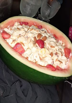 A picture of Creamy fruit salad 😋😋.