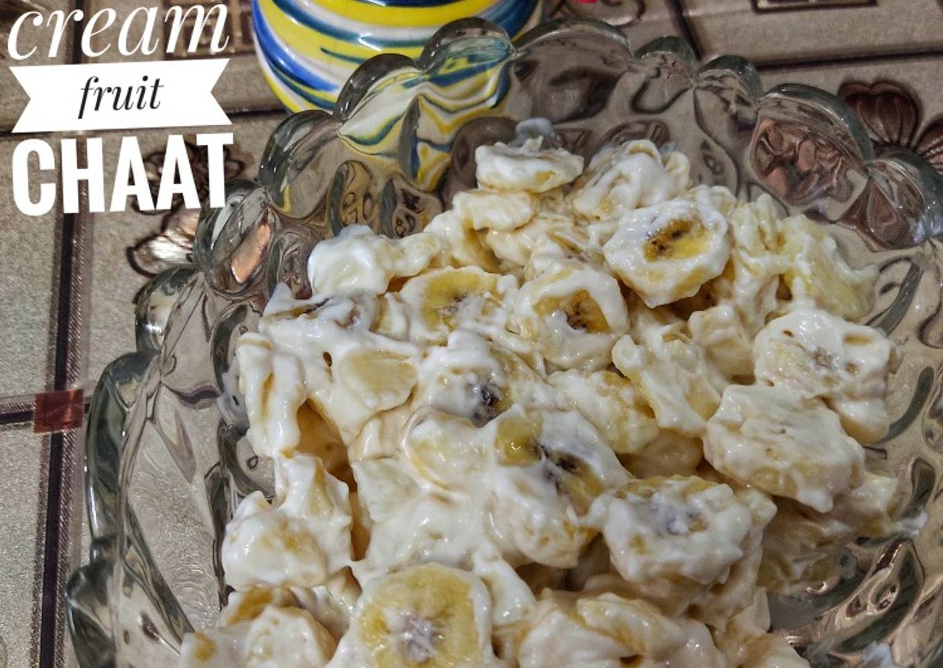 Cream fruit chaat