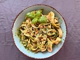 Teljes kiőrlésű Pesztós tagliatelle