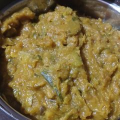 A picture of Kaddu ki sabzi.