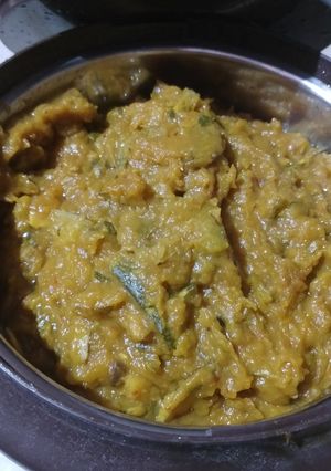 A picture of Kaddu ki sabzi.