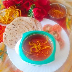 Gathiya ki sabji 😋 Kathiyawadi Gathiya Nu shaak 🍅 🍅 A picture of Gathiya ki sabji 😋 Kathiyawadi Gathiya Nu shaak 🍅 🍅.