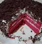 Cara Bikin Redvelvet cake toping coklat Untuk Pemula