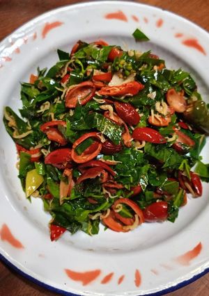 Foto resep Tumis kulit dan daun melinjo