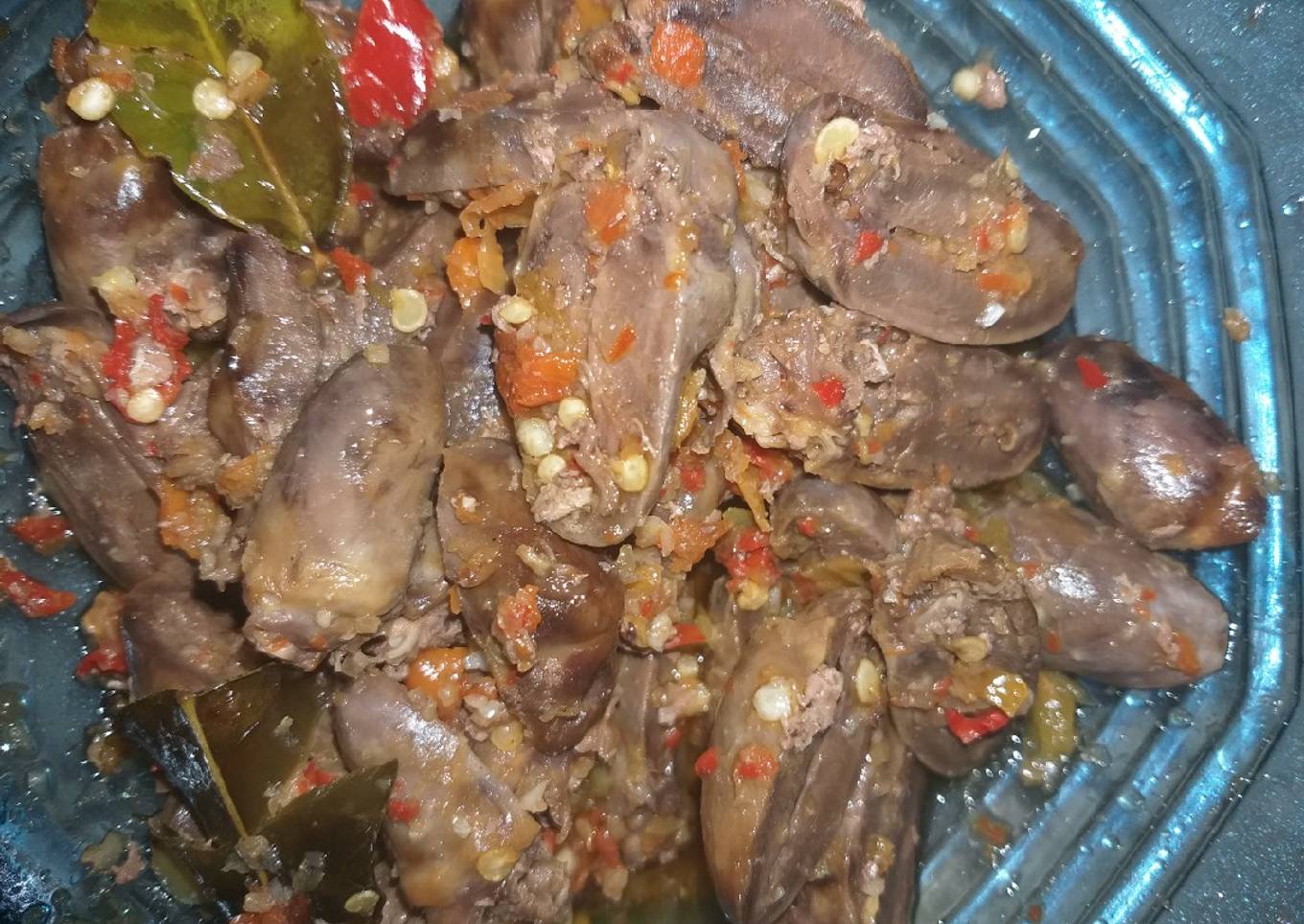 Oseng oseng pedas jantung bebek