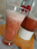 عصير الفراولة مع الخوخ 🍓