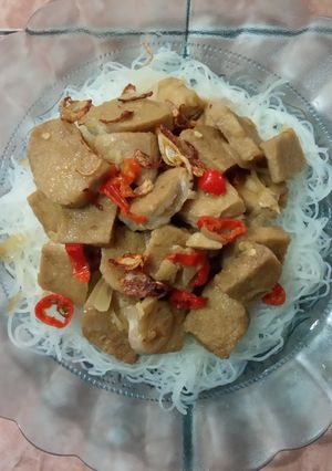 Foto resep 90) Bihun Siram Tempe Gembus