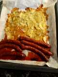 Longanizas de potro con patatas al ajo y perejil