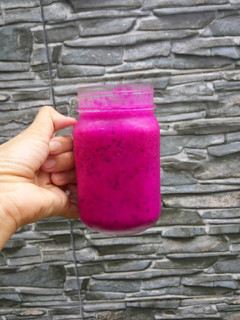 Foto resep jus buah naga yakult