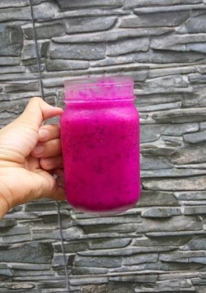 Foto resep jus buah naga yakult