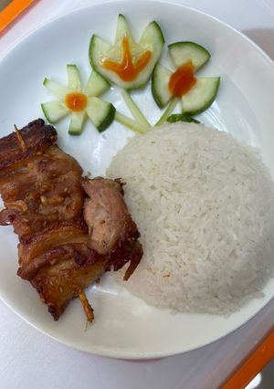 Hình của món Cơm với thịt ba chỉ nướng dễ làm và nhanh.