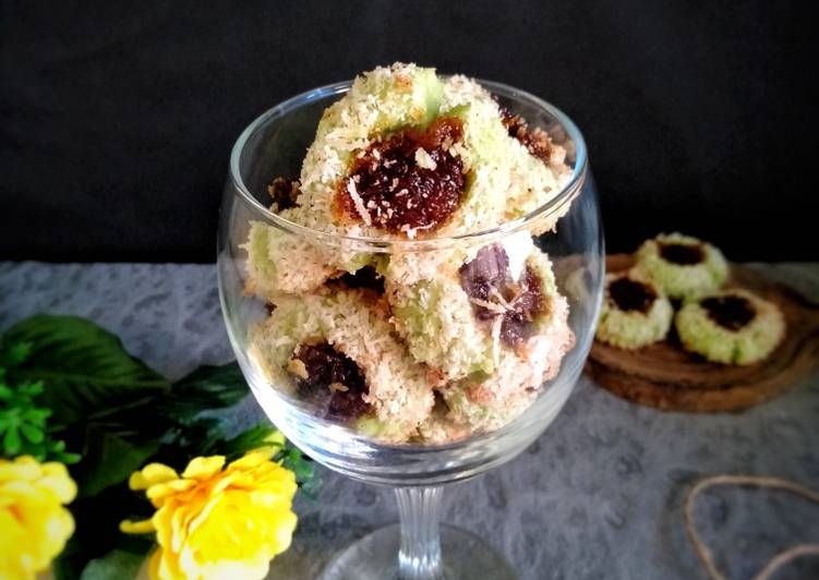 resep cara mengolah Klepon Thumbprint Cookies