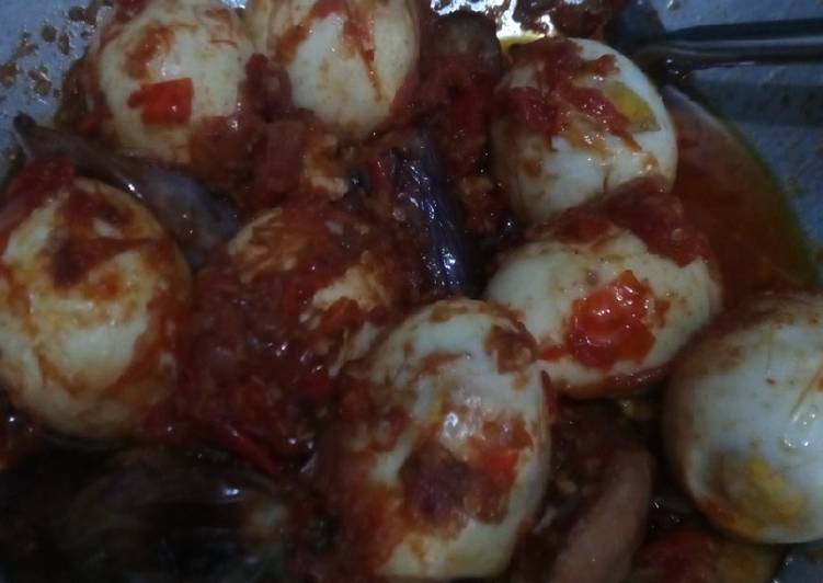 Bahan Telur terong sambal bawang terasi&hellip;🥚🥚🥚🍆🍆 | Resep Membuat Telur terong sambal bawang terasi&hellip;🥚🥚🥚🍆🍆 Yang Enak Banget