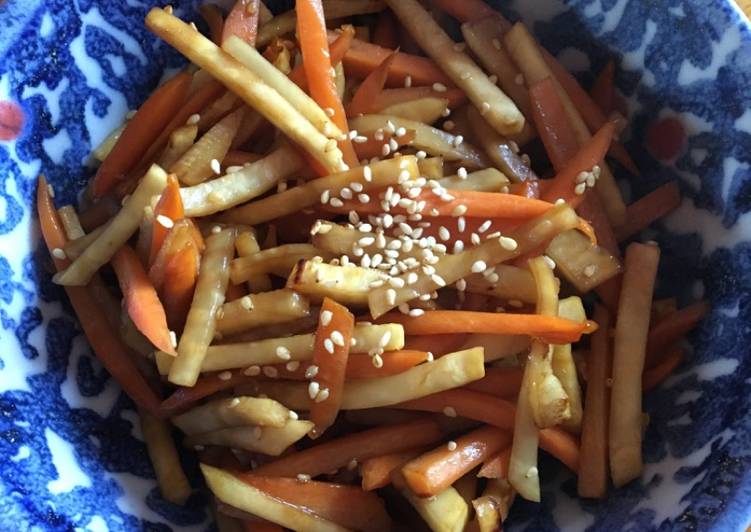 Easiest Way to Make Perfect Celeriac and carrot Kinpira