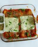 Oriental tomato sauce & enchiladas in 2 minutes of microwave.