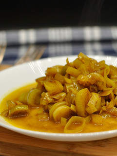 Una foto de Puerros al curry