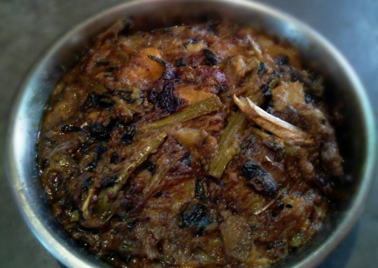 Recipe of Award-winning Malabar spinach fish head stir fry