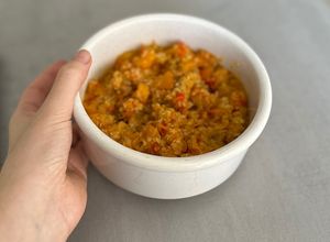 Una foto de Risotto de Quinoa y Calabaza. VEGANO. SIN GLUTEN
