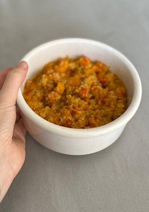 Una foto de Risotto de Quinoa y Calabaza. VEGANO. SIN GLUTEN