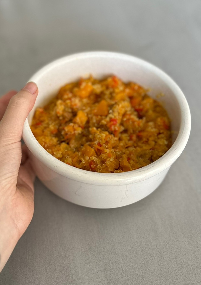 Una foto de Risotto de Quinoa y Calabaza. VEGANO. SIN GLUTEN