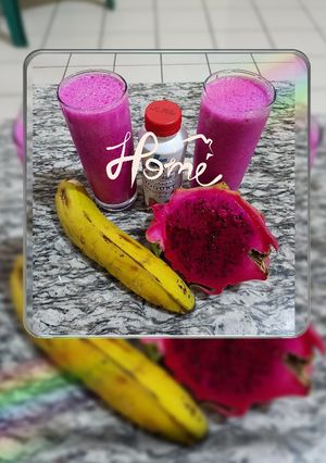 Foto resep 412. Juice Buah Naga Pisang