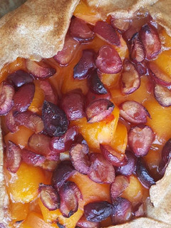 Una foto de 'Galette' integral de albaricoque