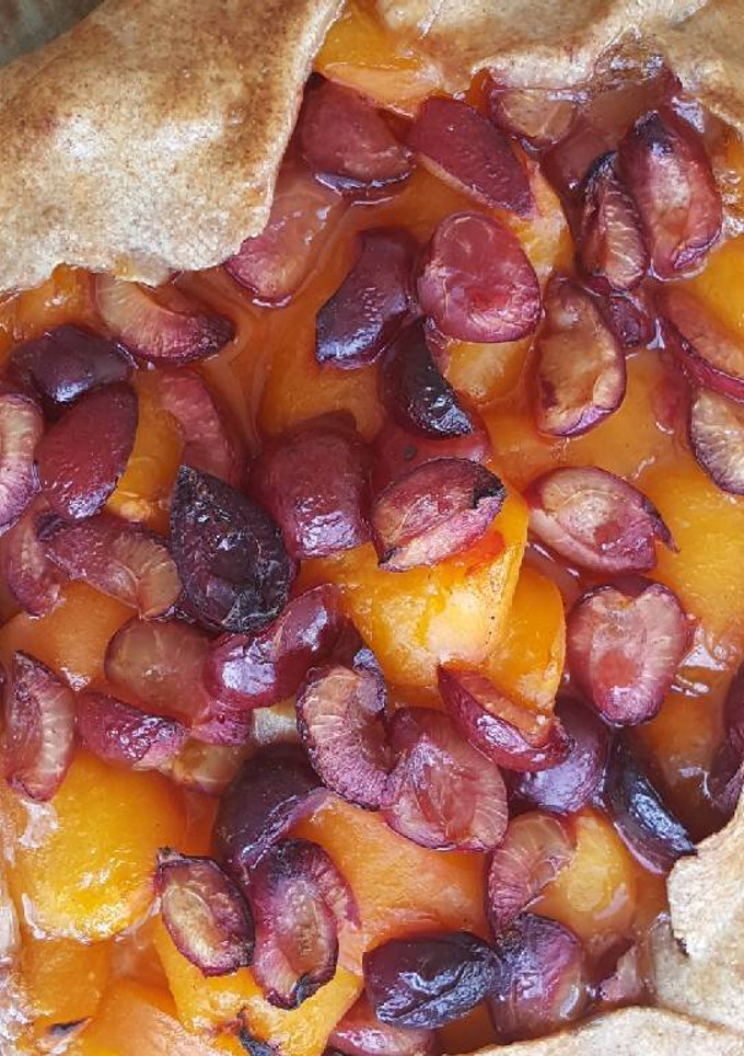 Una foto de 'Galette' integral de albaricoque