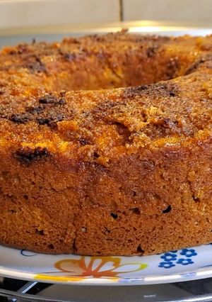 Una foto de Budín de durazno con gelatina y sin manteca