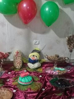 عکسی از دستور سفره شب یلدایی ۳ نفری ما