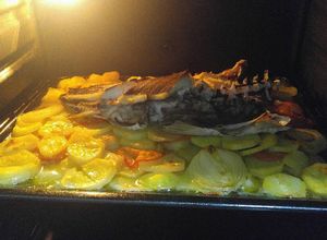 Una foto de Pescado al horno al abuelo