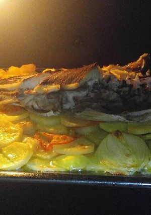 Una foto de Pescado al horno al abuelo