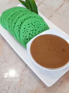 Foto resep Serabi Pandan Kuah Kinca