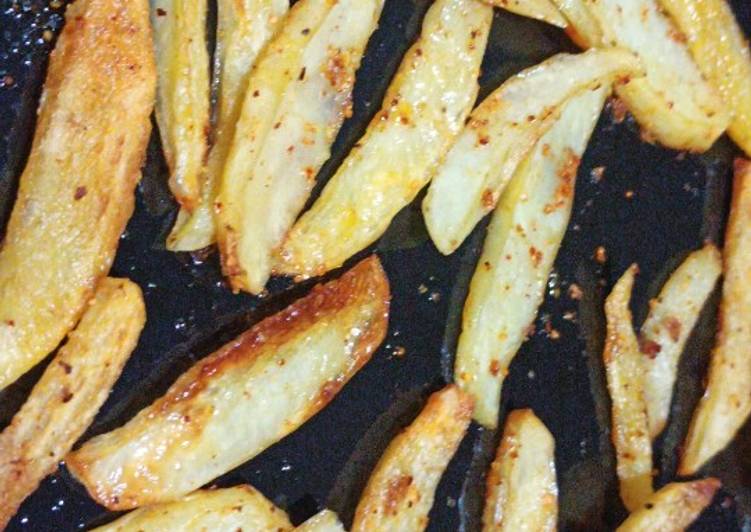 Simple Way to Prepare Super Quick Homemade Baked Garlic Potato wedges