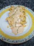 Pastel de hortalizas con gambas