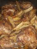 Pollo al horno... con papas al horno riquísimos!!!