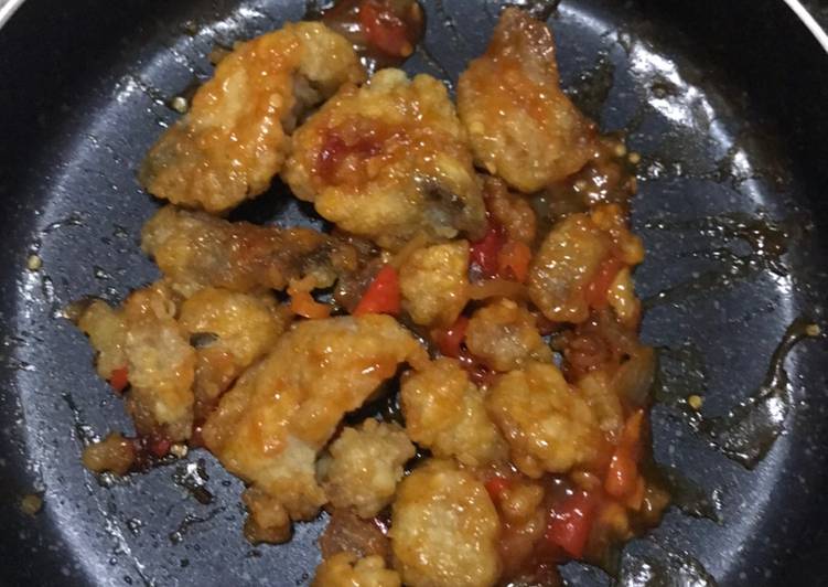 Bagaimana Membuat Kakap Tepung Pedas Manis, Bikin Ngiler
