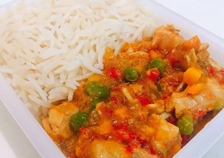 Chicken veg sauce