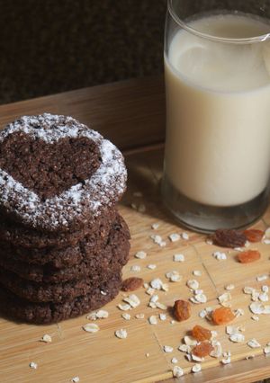 A picture of Chocolate Oats Cookies.