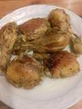 Pollo estilo oaxaca. con óregano y ajo