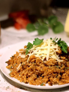 Una foto de Risotto Rojo al Estragón