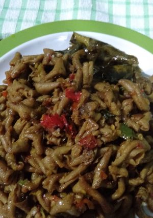 Foto resep Oseng usus ayam suka suka