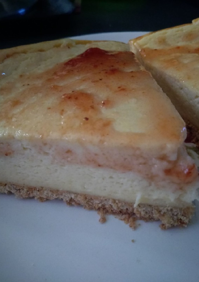Una foto de Pay de queso cottage, yogurt griego y splenda