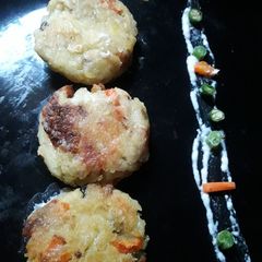 A picture of Leftover boil potato pancake.