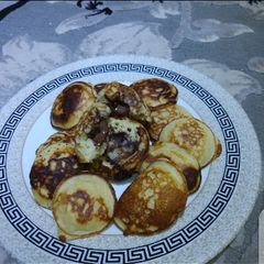 A picture of Nutella fluffy pancakes.