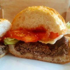A picture of Mushroom Blended Burger (First Attempt).
