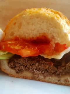 A picture of Mushroom Blended Burger (First Attempt).