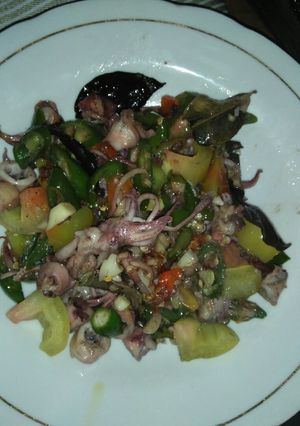 Foto resep Cumi Asin Cabai Hijau #BikinRamadanBerkesan